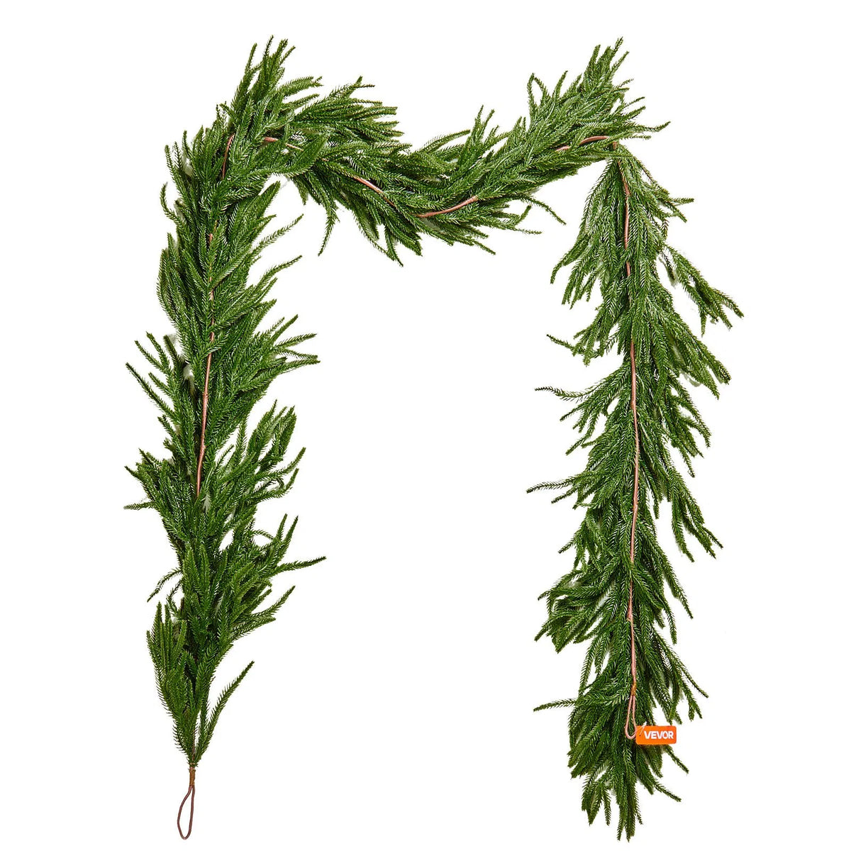Faux Norfolk pine Christmas garland, 9 ft