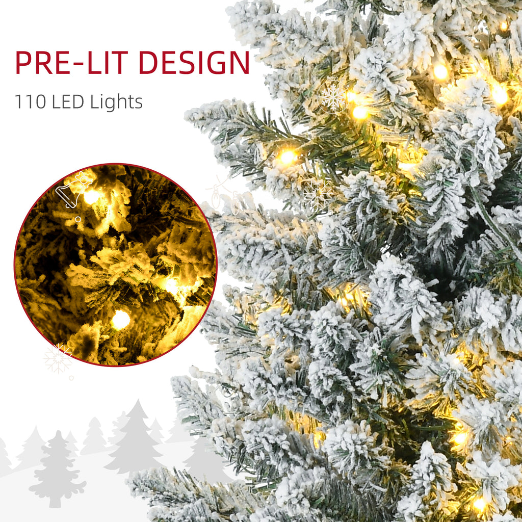 Slim pencil Christmas tree, pre-lit 5 ft