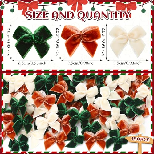Mini velvet Christmas bows