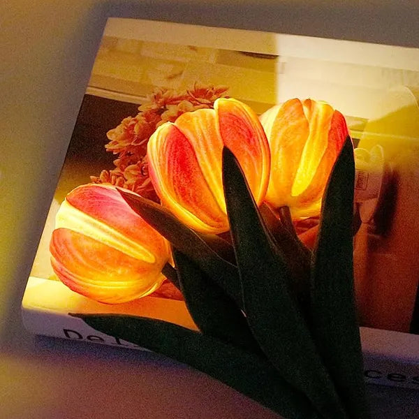 Tulip lamp close-up