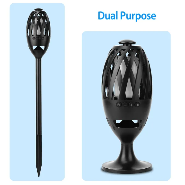 Flame speaker as tabletop light or torch
