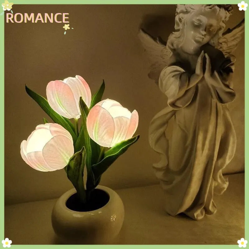 Pink tulip lamp