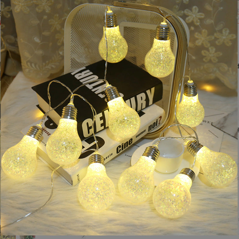 Snow globe string lights, warm white