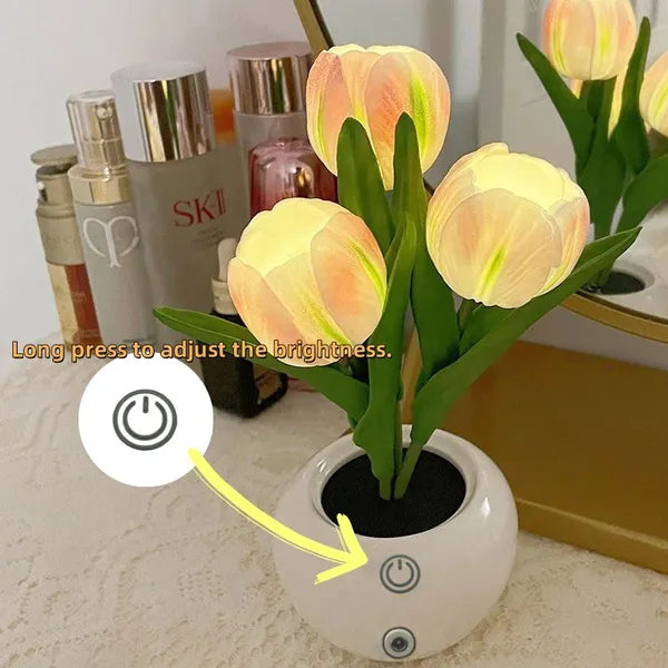 Tulip lamp button on the pot