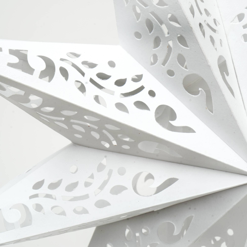 Handmade White Paper Star, 24 in (60 cm)
