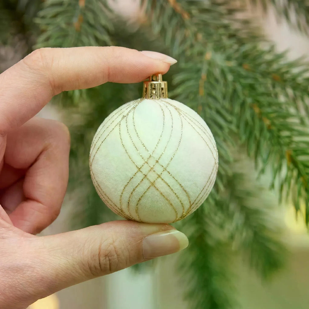 Velvet Christmas ornaments set
