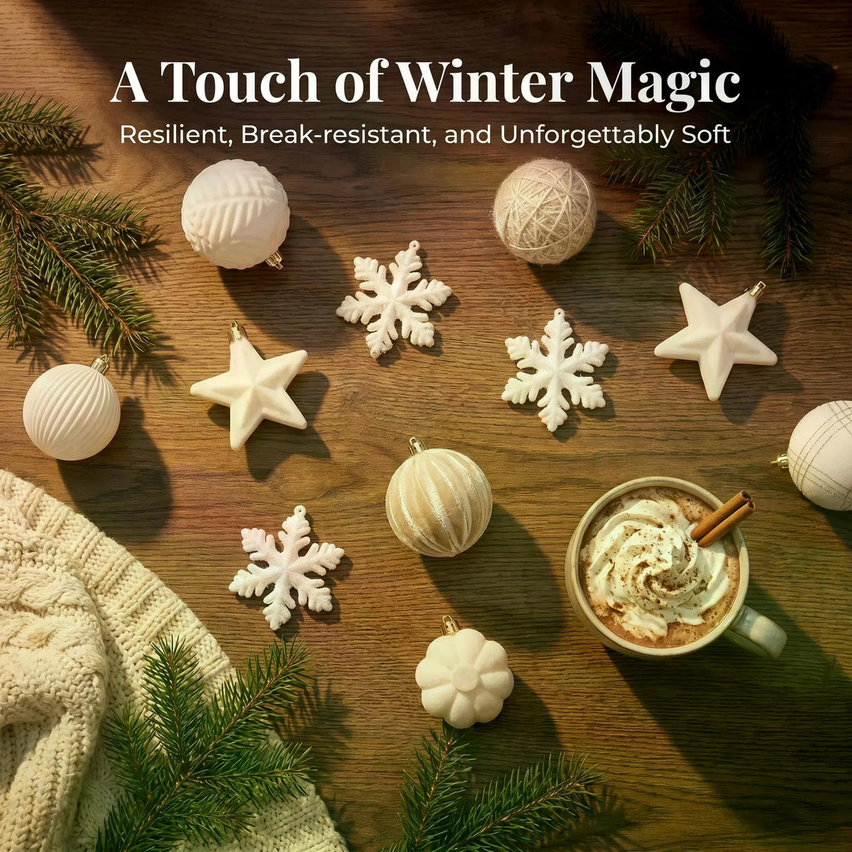 Velvet Christmas ornaments set