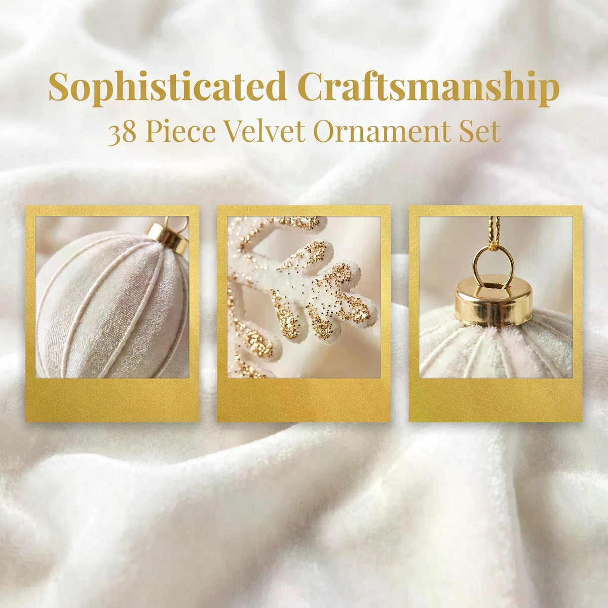 Velvet Christmas ornaments set