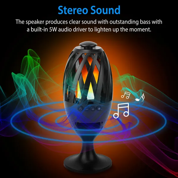 Flame speaker stereo sound