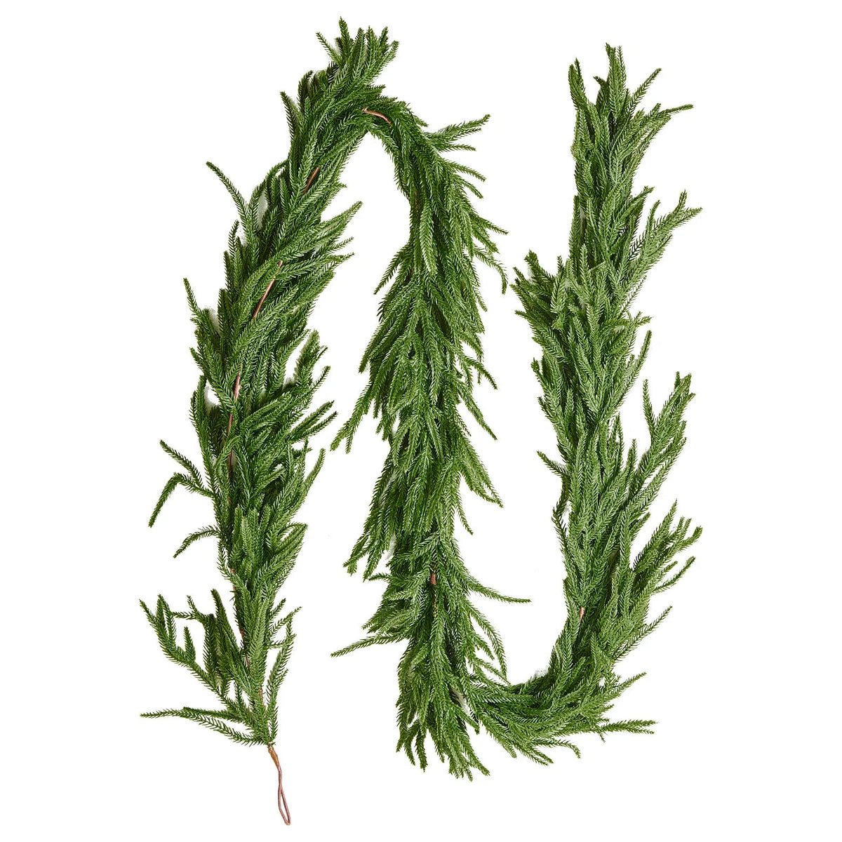 Faux Norfolk pine Christmas garland, 9 ft