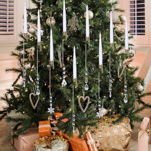LED Clip-On Christmas Tree Candles, Set of 12