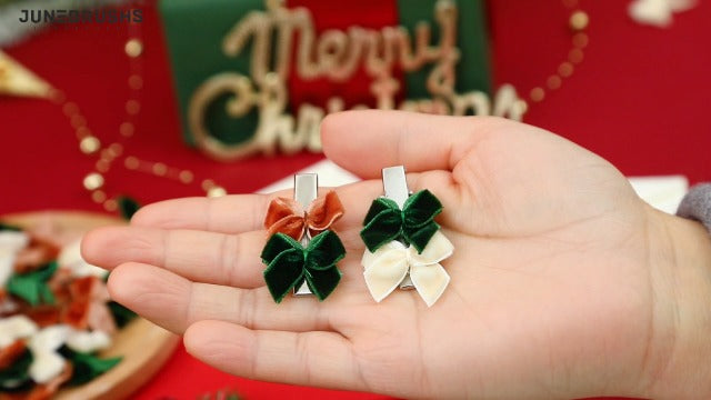 Mini velvet Christmas bows