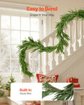 Faux Norfolk pine Christmas garland, 9 ft