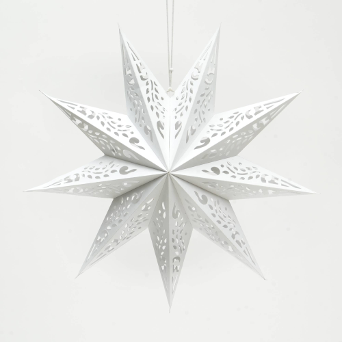 Handmade White Paper Star, 24 in (60 cm)