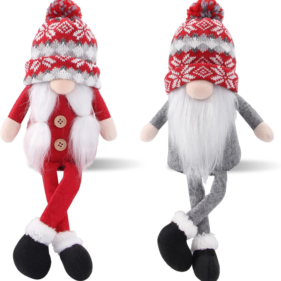Handmade Scandinavian Christmas gnomes, 2-pack
