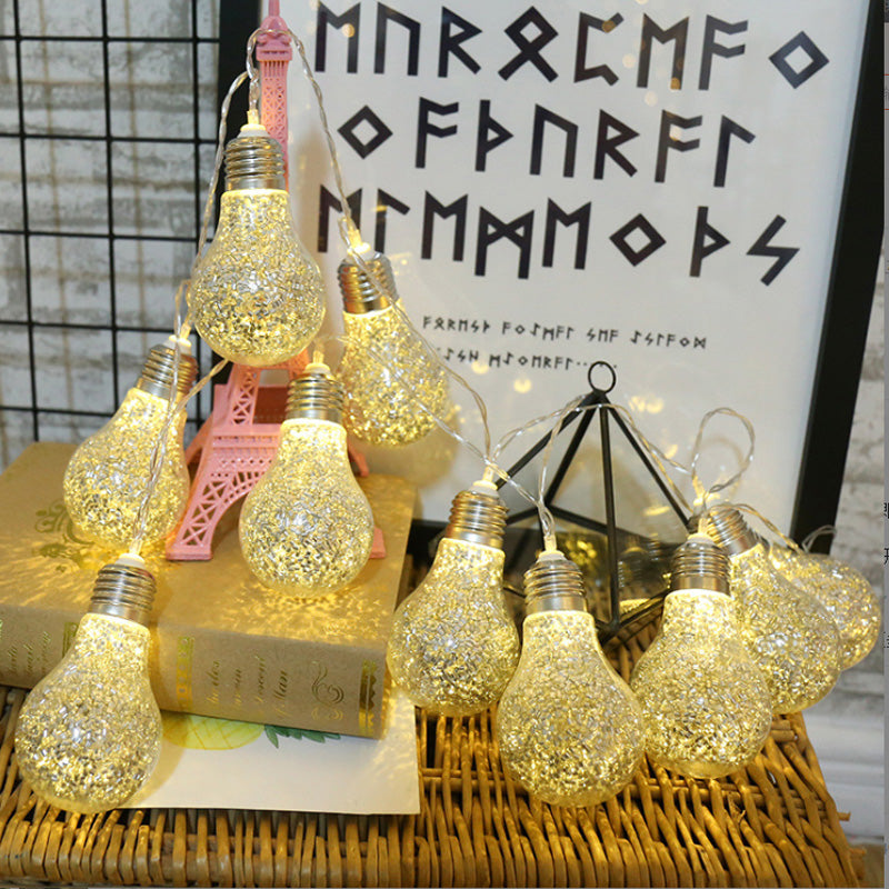 Snow globe string lights, warm white