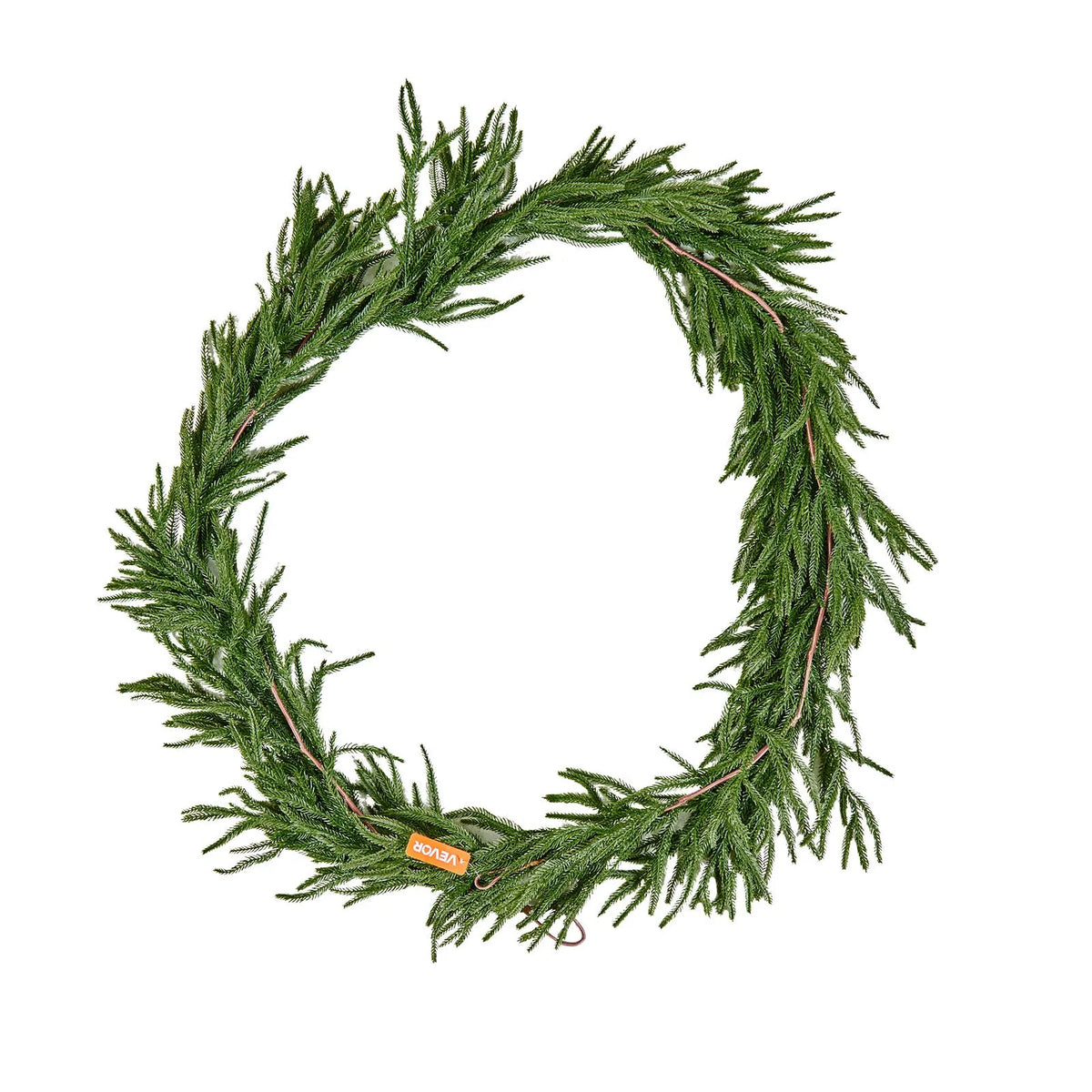 Faux Norfolk pine Christmas garland, 9 ft