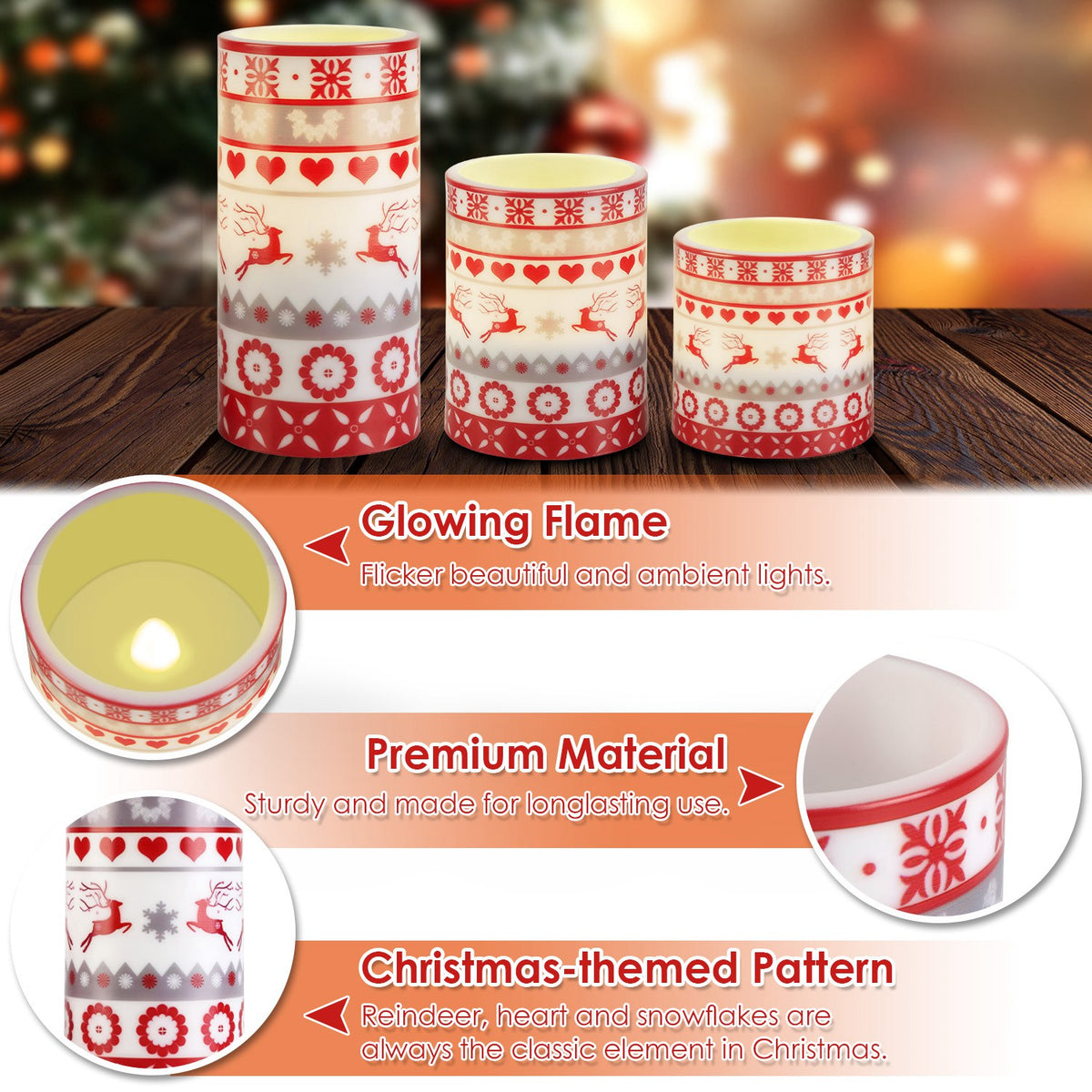 Flameless Christmas candles