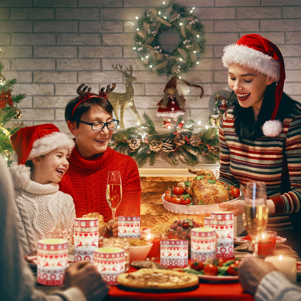 Flameless Christmas candles