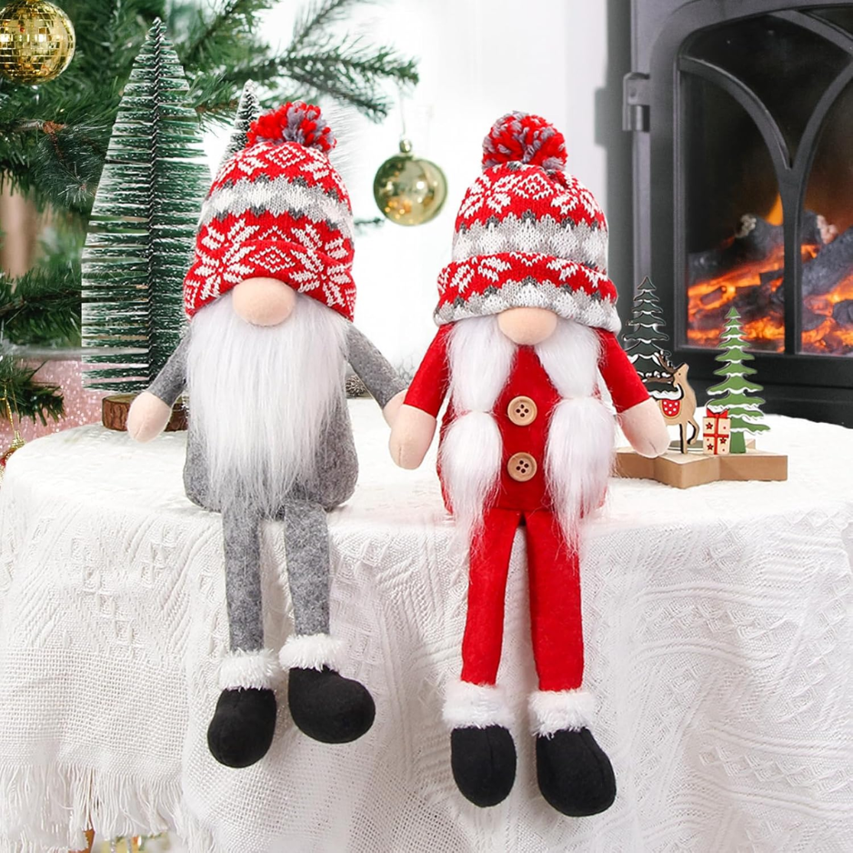 Handmade Scandinavian Christmas gnomes, 2-pack