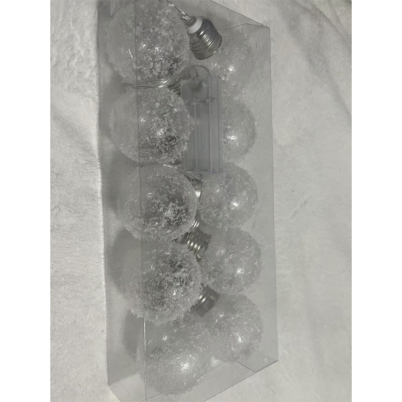 Snow globe string lights, warm white